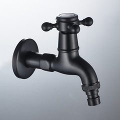 Obei sanitary ware wall-mounted retro single cold black bronze washing machine faucet European brass faucet factory wholesale