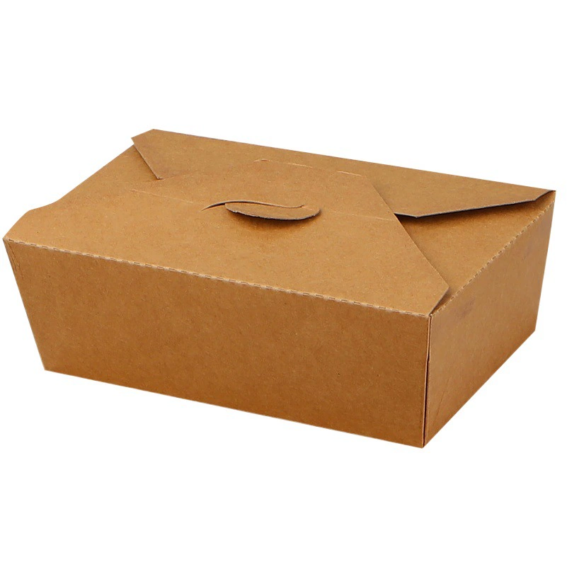 Коробка Упаковки Бумаги Kraft Коробка Обеда На Вынос Одноразовые Утолщенный Прямоугольный Жареный Рис Жареная Курица Коробка Обеда Закуски Салат Коробка