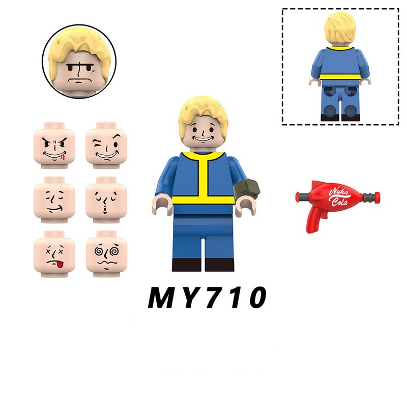 Foreign Trade Goods My706-710 Radiation Series My710 Educational Assembled Minifigure Building Block Toy Bag