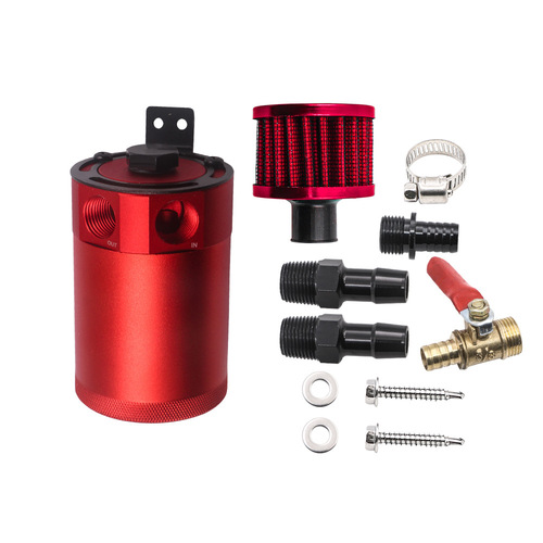 Auto parts two-hole breathable oil pot with air filter car modified oil breathable pot high double flow channel exhaust gas circulation pot