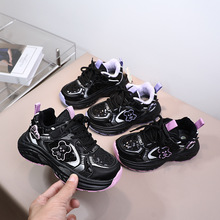 冬季二棉加绒中童运动鞋小童棉鞋批发女童卡通鞋1861