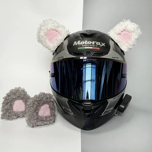 Ski Helmet Decoration Curly Bear Ears Motorcycle Helmet Accessories