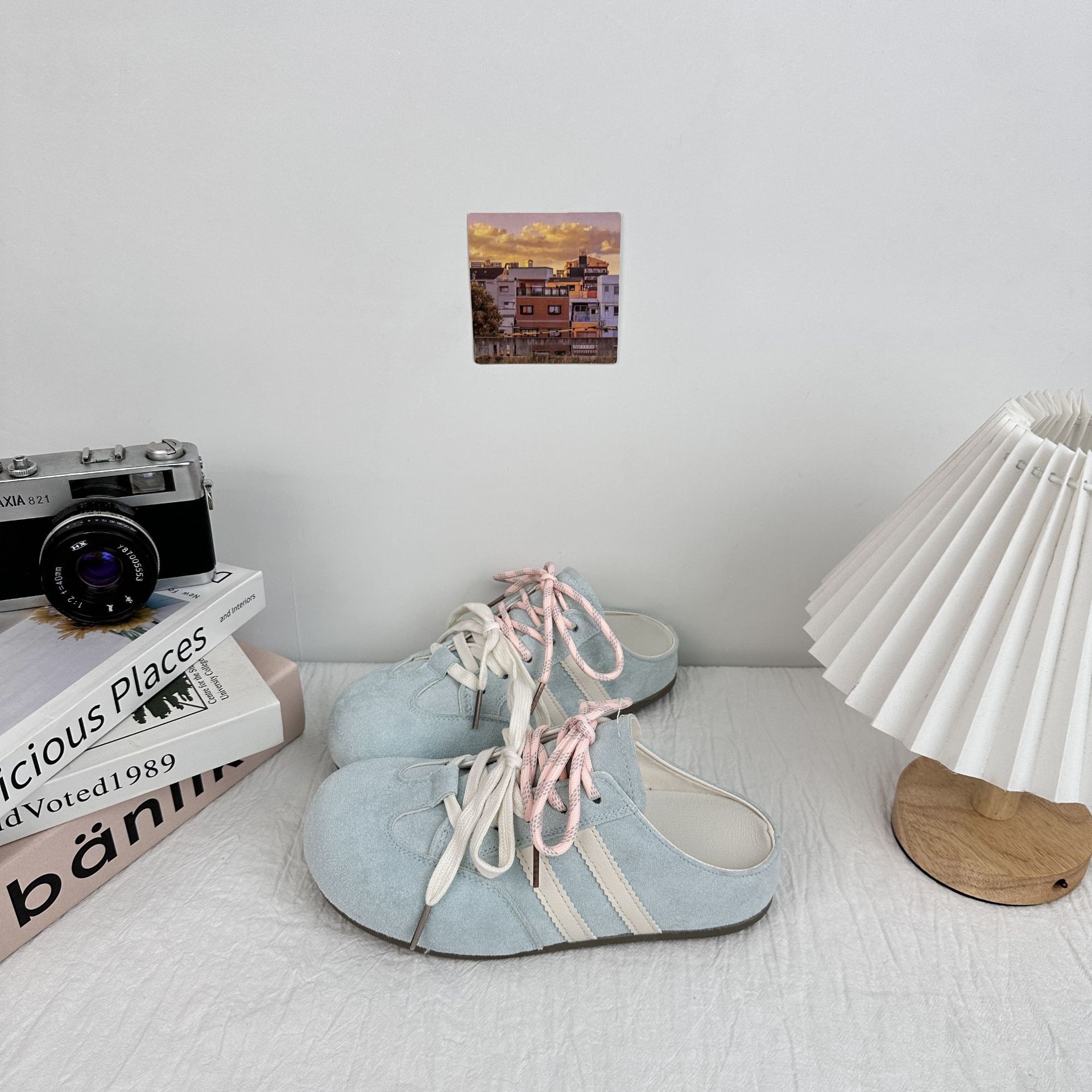 Zapatos de mujer retro Dexun de verano de 2025 nuevos zapatos de bolsillo burken aumentan la altura de la parte inferior gruesa de la gente perezosa con un pedazo de pelo