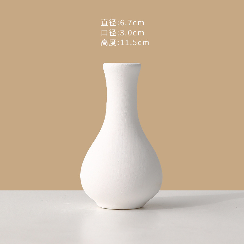 Jarrón de cerámica en blanco simple bricolaje blanco embrión bajo vidriado pintura de color sin yeso pintura de la mano de los niños de cerámica en blanco liso envío gratuito