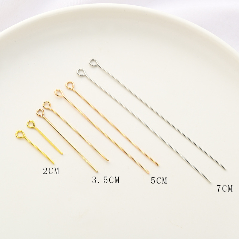 16K Gold-Plated DIY Handmade Beading Accessories, Color-Preserving T-Pins, 9-Pin Ball Head Pins, Jewelry Accessories Wholesale