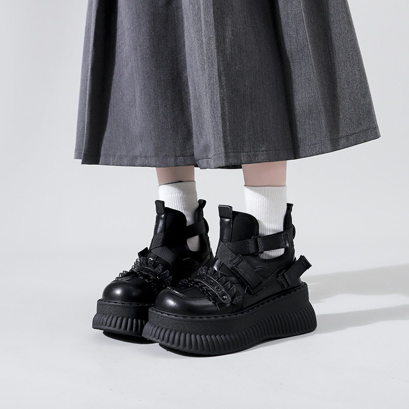 2025 Autumn Retro Punk Style Microfiber Round Toe High Heel Short Boots Women's Low-Cut Hollow Casual Boots Breathable and Comfortable 2025 Autumn Retro Punk Style Microfiber Round Toe High Heel Short Boots Women's Low-Cut Hollow Casual Boots Breathable and Comfortable