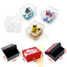 立体AJ鞋模包装盒迷你鞋盒透明盒礼品 手办公仔收纳盒展示盒防尘