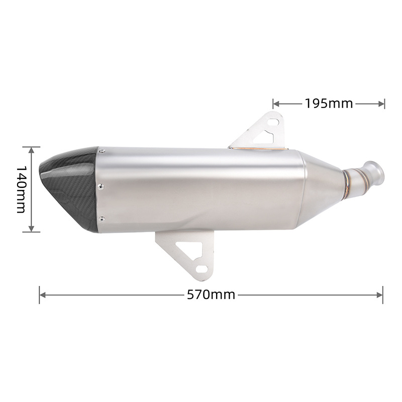 Suitable for ZONTES motorcycle scooter Zongsheng 368G DMEK exhaust pipe tail section 26-27 titanium alloy front section