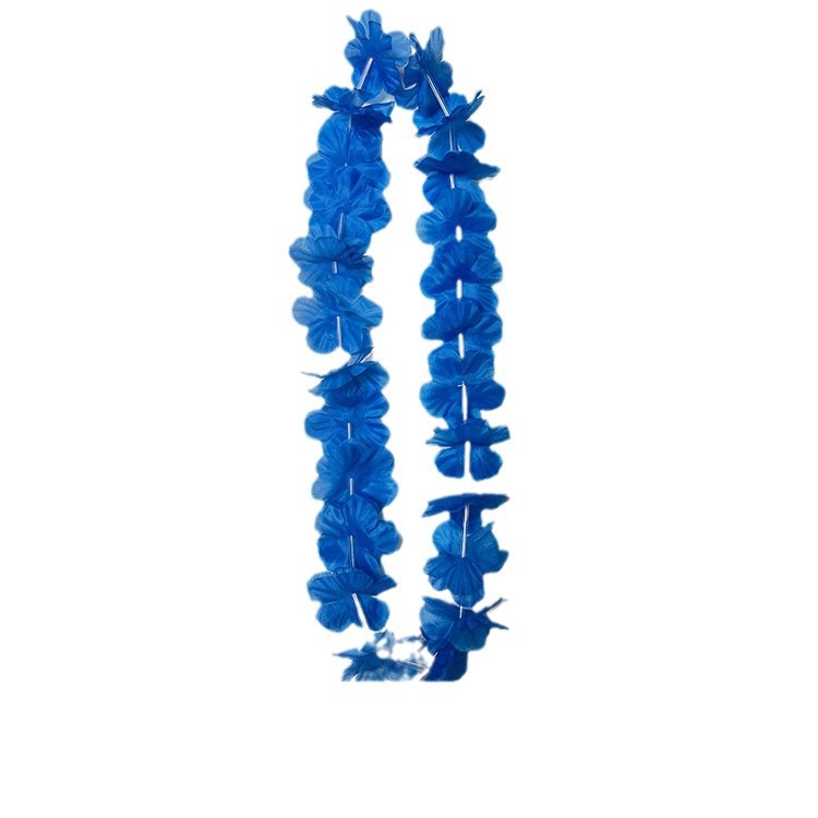 Conjunto de guirnalda fluorescente hawaiana con pétalos de diámetro 6,5 cm 24 pares de longitud 100 cm de guirnalda de color