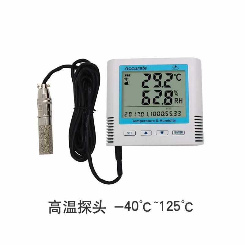 무선 와이파이 온도 및 습도 미터 룸 산업 실시간 원격 모니터링 온도 및 습도 레코더 자동 경보