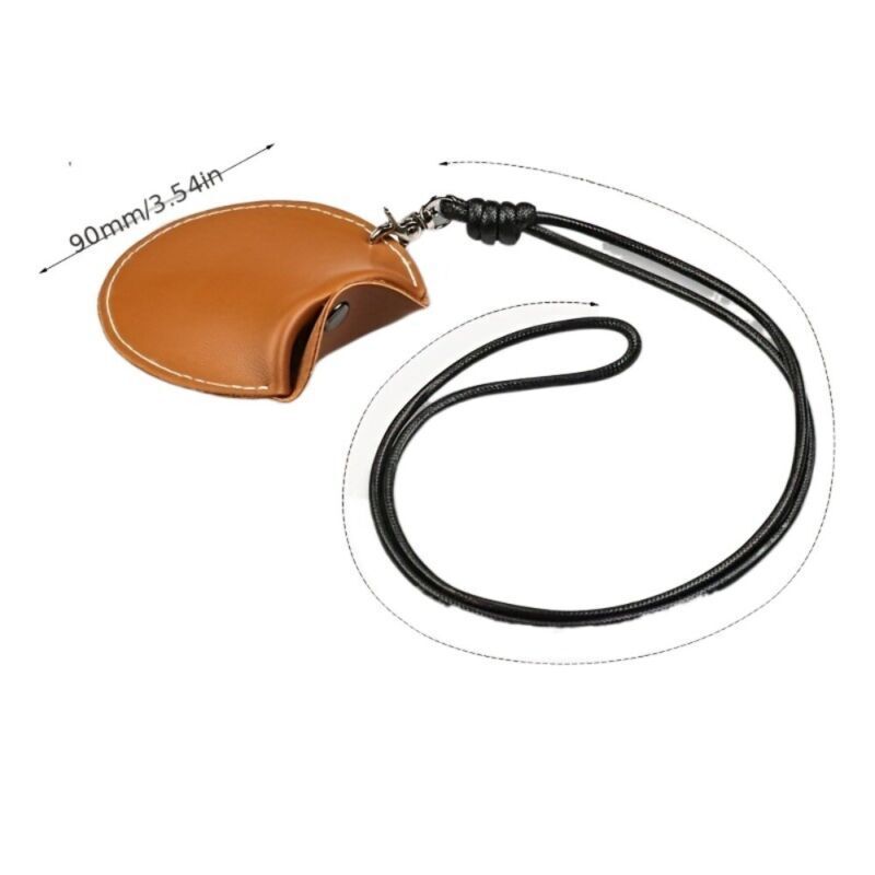 in stock Straight Hair Explosive Versatile Personalized Hanging Neck Bluetooth Headset Leather Storage Bag Small Objects Storage Chest Pocket