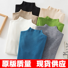 原版质量 半高领针织衫女冬软糯打底衫长袖内搭洋气温柔秋装上衣