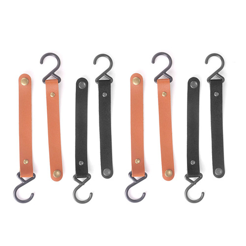 Outdoor Camping Leather Hook Amazon Leather PU Hook Outdoor Camping Hanging Tableware Detachable Hook