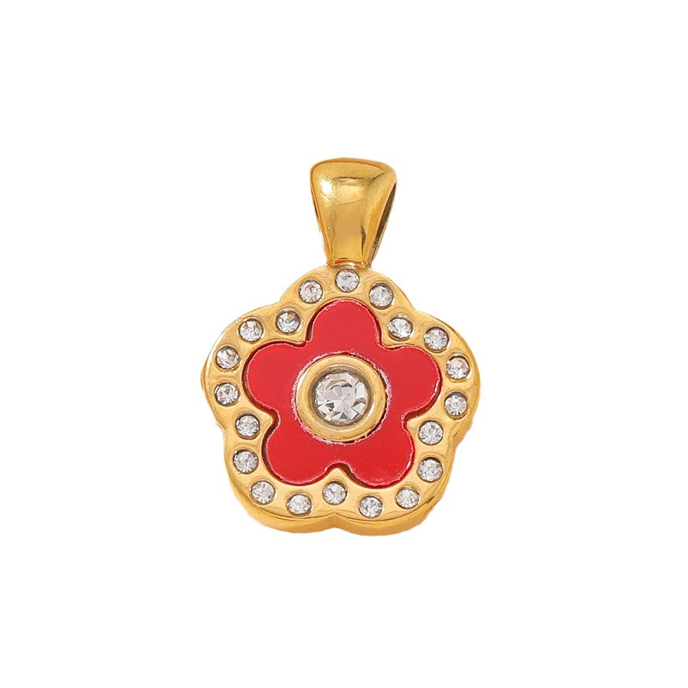 Joyas de fundición de acero inoxidable transfronterizas de moda temperamento flores estrellas luna amor accesorios colgante DIY