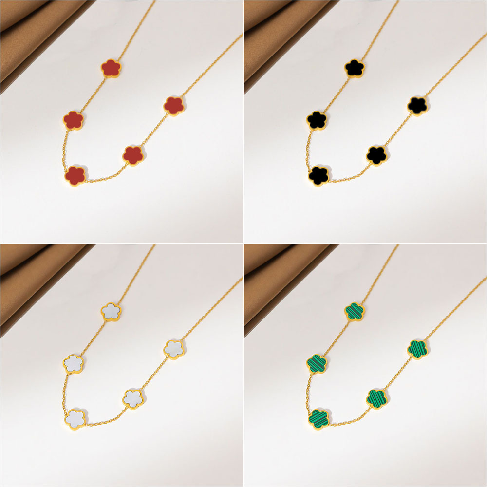 colorful-five-leaf-flower-charm-bracelets-for-women-2023-new-gold-color-stainless-steel-clover-bracelet-jewelry colorful-five-leaf-flower-charm-bracelets-for-women-2023-new-gold-color-stainless-steel-clover-bracelet-jewelry