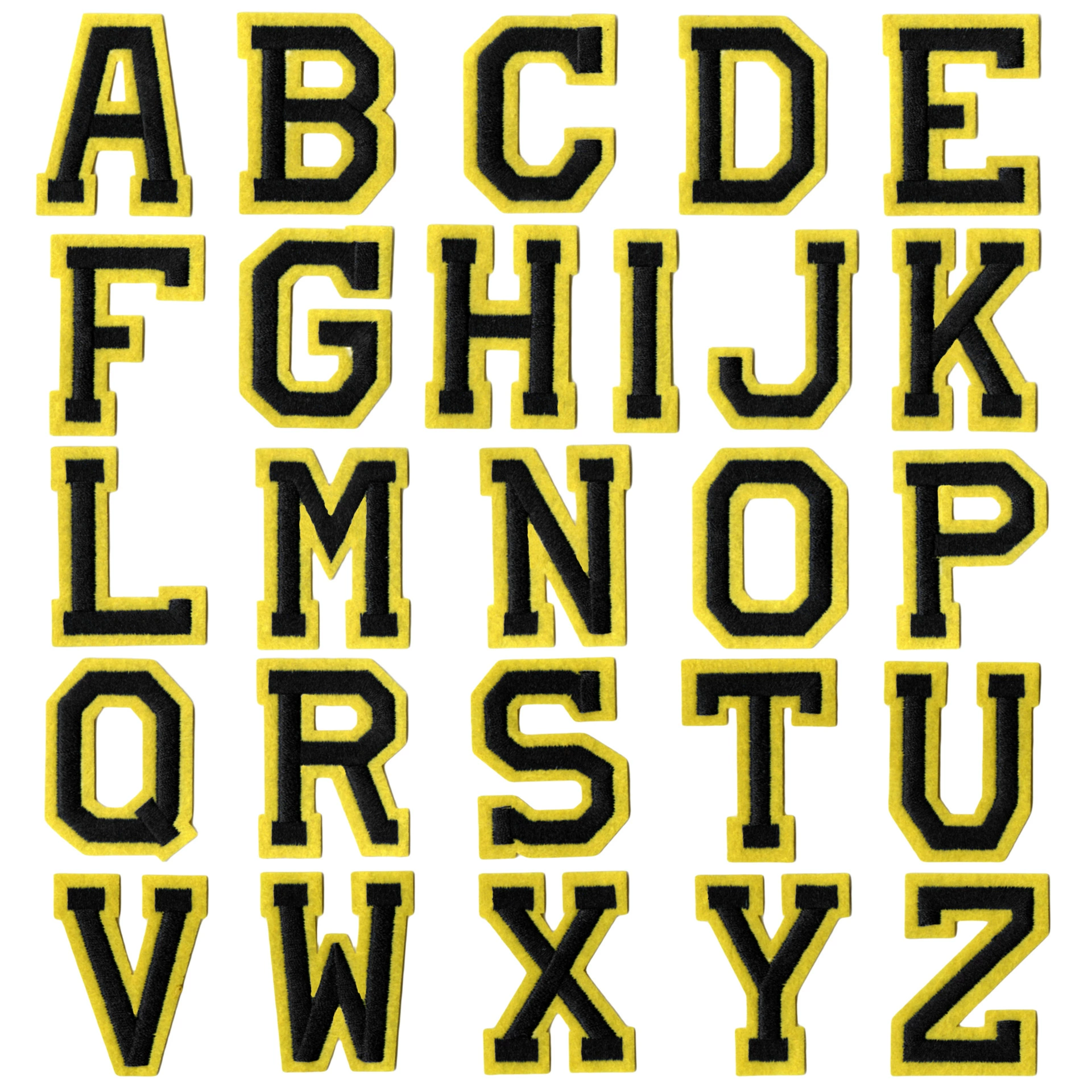 [Переведено] Alphabet Embroidery Patches (Yongxin) 26-Letter Set, Iron-on Fabric Letters, Multi-Color Options