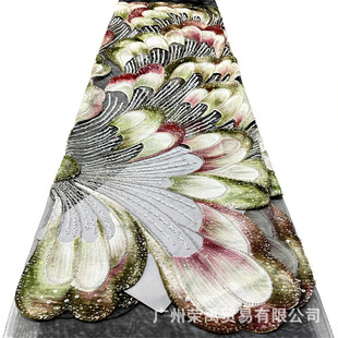Sequins 3D�P����Ƭ�鼆�Y������French Beads Tulle Lace Fabric