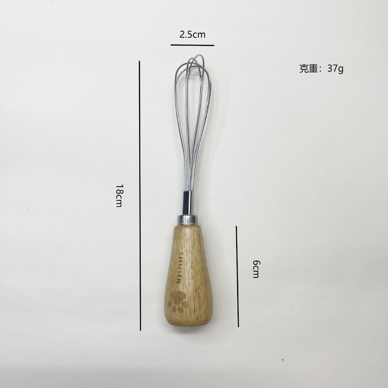打蛋器 蛋清分离器 压泥器 不锈钢厨房迷你小厨具 橡胶木柄8件套|undefined