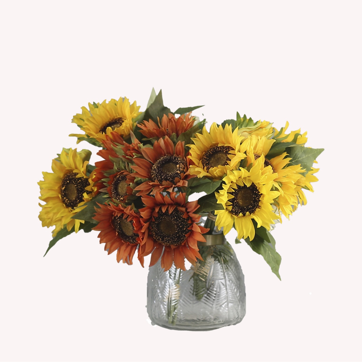 POS EXPRESS flores de girasol simuladas regalos de Navidad flores de simulación sala de estar decoración floral decoración floral flor seca