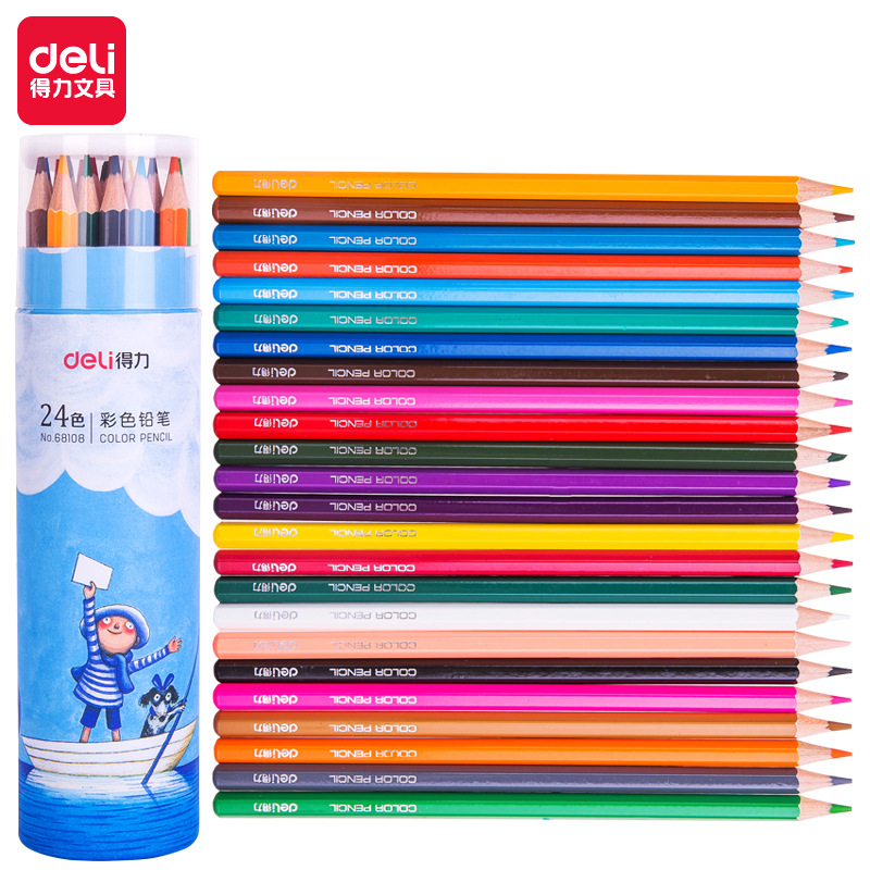 Effective 68108 Color pencil 24 Six corners Cartridges Jimmy children pupil Fine Arts Painted wood Hand copy