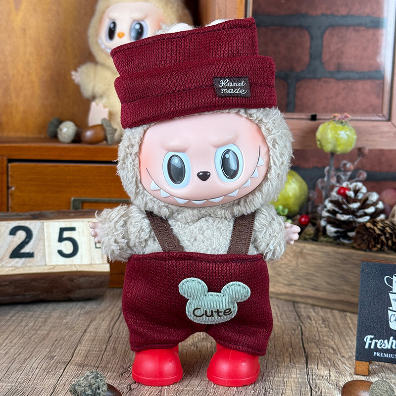 Labubuの子供服に適しています。布の服は17cm一二三代のセットの小さいアクセサリーに座っています。|undefined