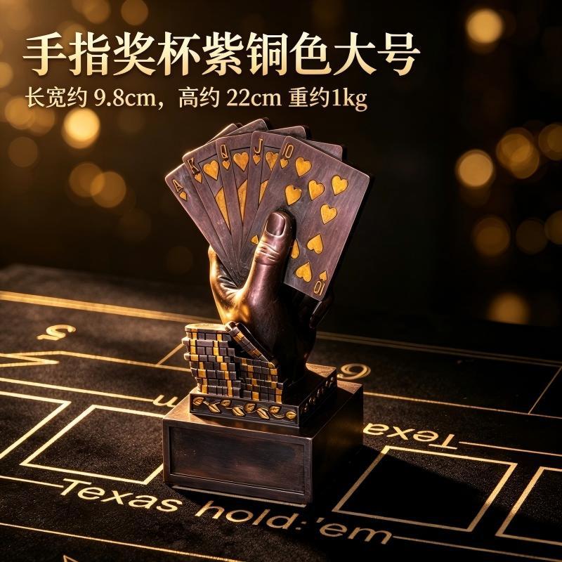 Texas poker medalla en forma de mano titular de la medalla de resina material trofeo regalo