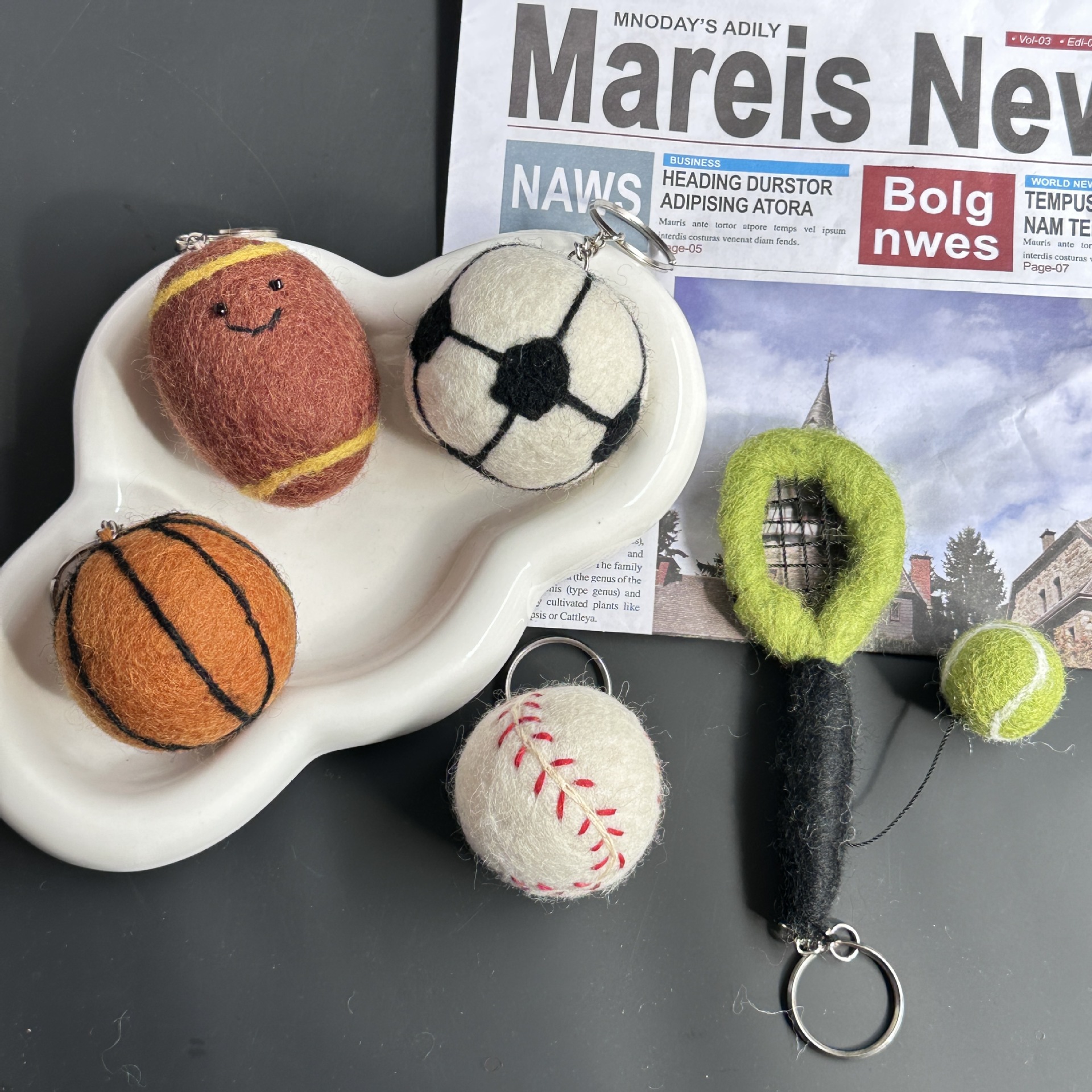 100g Weight Bag Pendant, Keychain Classification 1 Piece Quantity Holiday, Daily Occasion wool felt Material Fruit, Vegetable Pattern Cute Style 1 Piece Cute Fruit Vegetable Wool Felt Bag Pendant Keychain 3