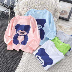Selected Children's Apparel 2024 Spring Cotton Knitwear for Boys and Girls Long-Sleeved T-Shirts and Hoodies for Toddlers and Young Children