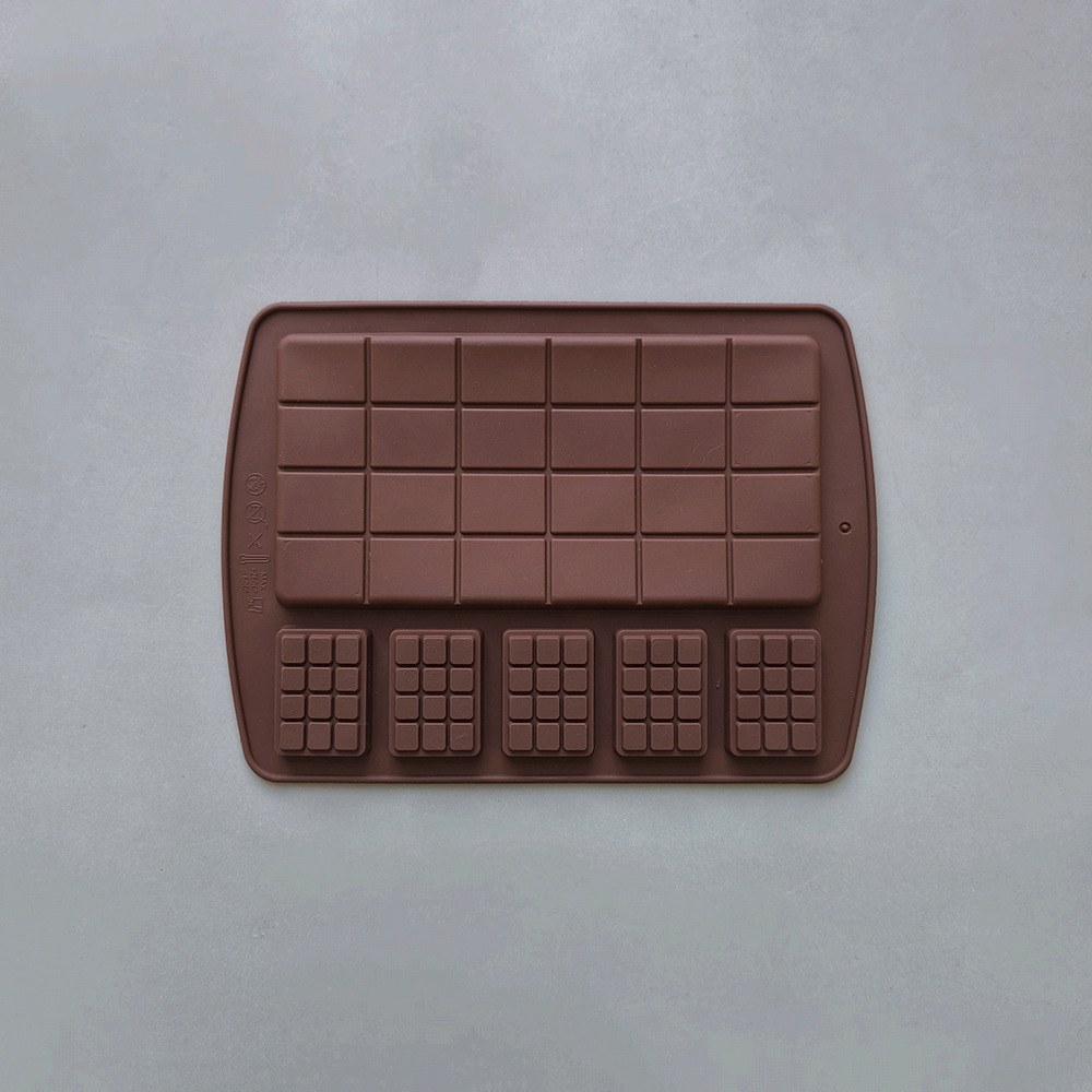 Molde de silicona tamaño waffle chocolate molde de hielo molde DIY pastel galletas dulces pudín molde de horneado 366