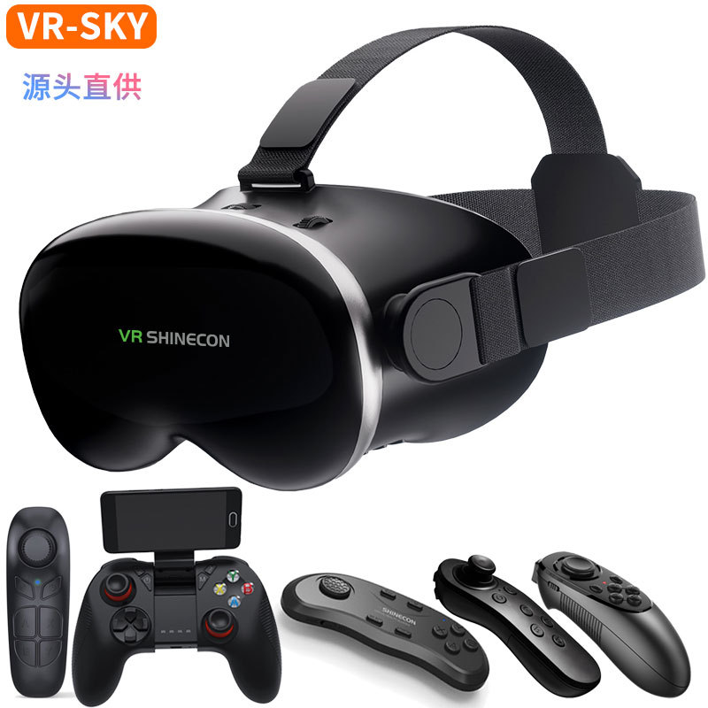Cross-Border New Vr Shinecon Head-Mounted All-In-One Bluetooth Headset Hd Movie Box Enhanced Vr Glasses