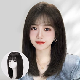 真发假发;假发片;假发短直发