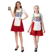 新款欧美游戏制服啤酒节服装餐厅服务生服女佣装分码亲子装家庭装