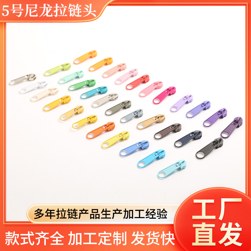 No. 5 fabricantes de cremallera de nylon nueva bolsa de maquillaje de color bolsas de lápiz gruesas cremallera al por mayor