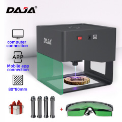 DAJA dj 6レーザー彫刻機小型電動板皮革木竹携帯型ミニデスクトップマーキングマシン