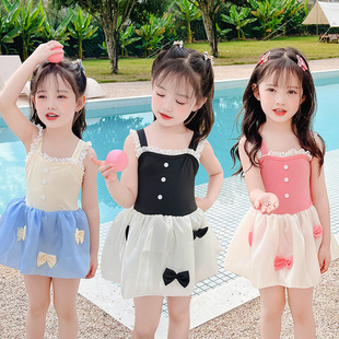 Children's Swimwear Girls' one-piece Small and Medium-sized Children's Summer Sweet Cute Tutu Dress Princess Hot Spring Baby Swimwear suit