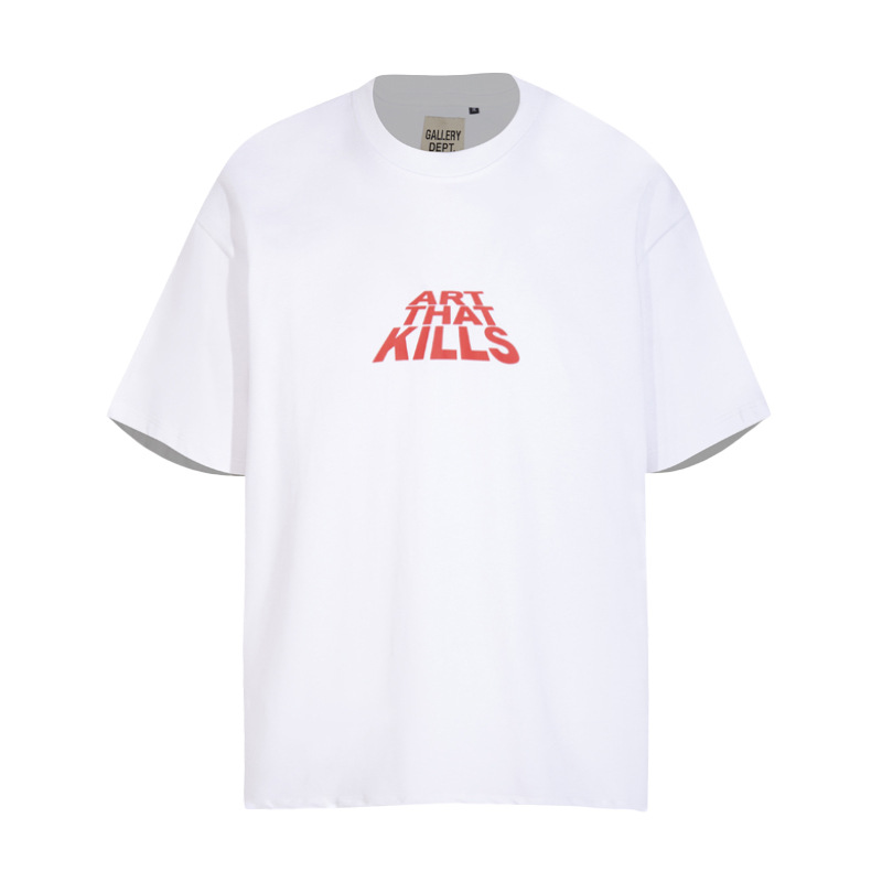 Camiseta de manga corta con estampado Gallery Dept de marca de moda para hombres y mujeres