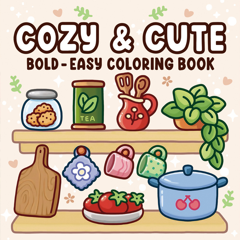跨境涂色本 Spooky Cutie Coloring Book 怪兽系列儿童涂鸦填色本|undefined