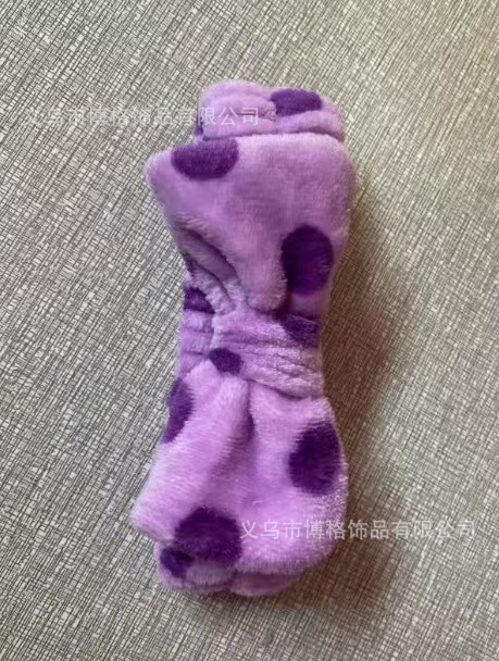 Diadema con lazo de lunares con estampado de leopardo europeo y americano, pañuelo facial SPA, diadema elástica transfronteriza, diadema de borde ancho a rayas