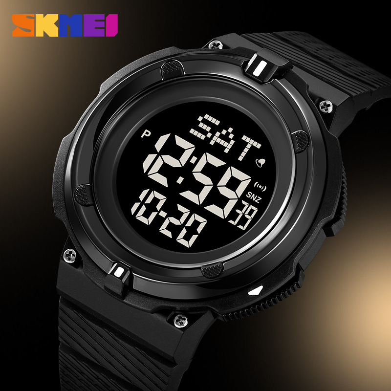 Skmei moda hombres LED reloj digital al por mayor multifunción Deportes cuenta atrás impermeable reloj electrónico hombres