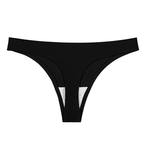 European and American one-piece ice silk traceless thong women's underwear tback sexy lingerie women's feeling