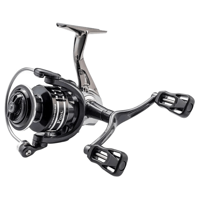 Doble brazo oscilante barco de pesca todo metal pie rueda giratoria puerto deslizante camino subrueda barra de lanzamiento de varilla de lanzamiento de larga distancia rueda de pesca