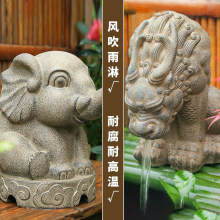 吸水兽流水摆件 户外鱼池循环水古法生态养鱼缸造景喷泉增氧水泵