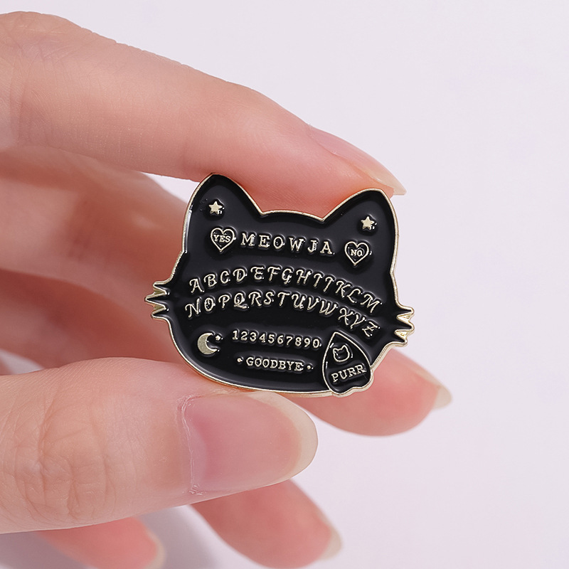 Alloy Material Punk Pin Letter Cat Bat Alloy Plating Unisex Brooches