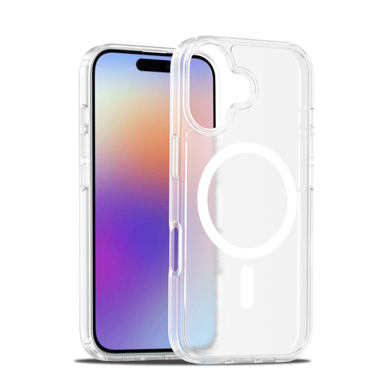 メーカーカスタマイズされた新しいApple 17promax肌のような感触の磁気吸着携帯電話ケース2.0落下防止iphone16携帯電話ケース|undefined