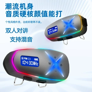 K16-2X Motosiklet Bluetooth Qulaqlıq, Rəqəmsal Ekran, Subwoofer Qulaqlıq