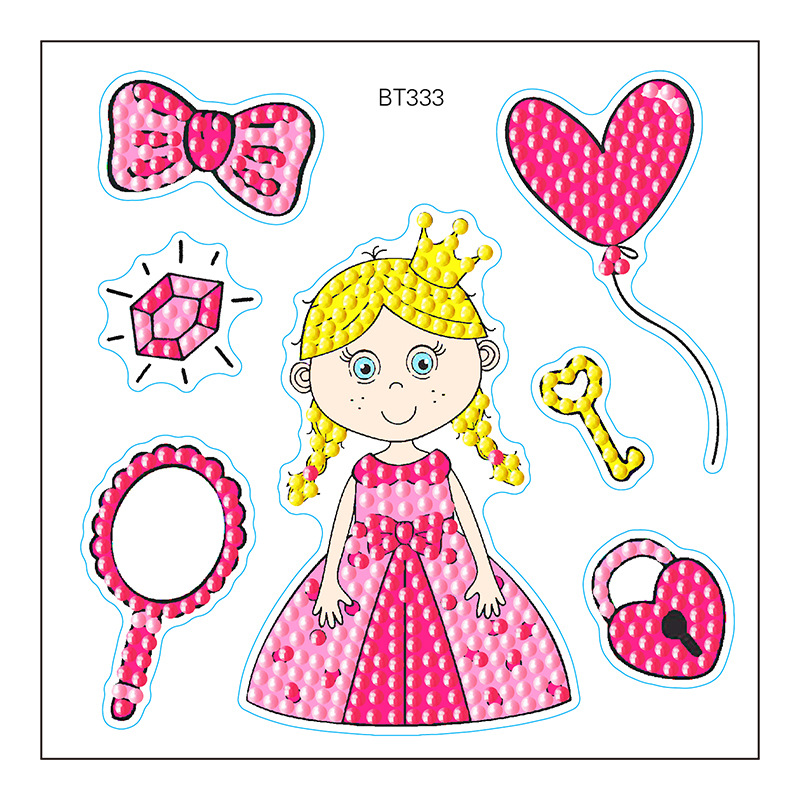 Nuevos pegatinas de taza de agua transfronterizas para niños dibujos de diamantes aleatorios pegatinas hechas a mano diy pegatinas de diamantes unicornios de dibujos animados mayorista