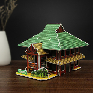 Chinese traditional architecture 3D three-dimensional jigsaw puzzle children's early education educational toys hand-inserted model stall selling