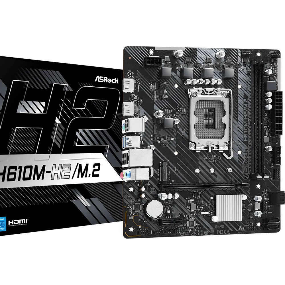 Материнская плата Technology H610M-H2/M.2 поддерживает процессоры Core 12-го поколения 12400F 13400F