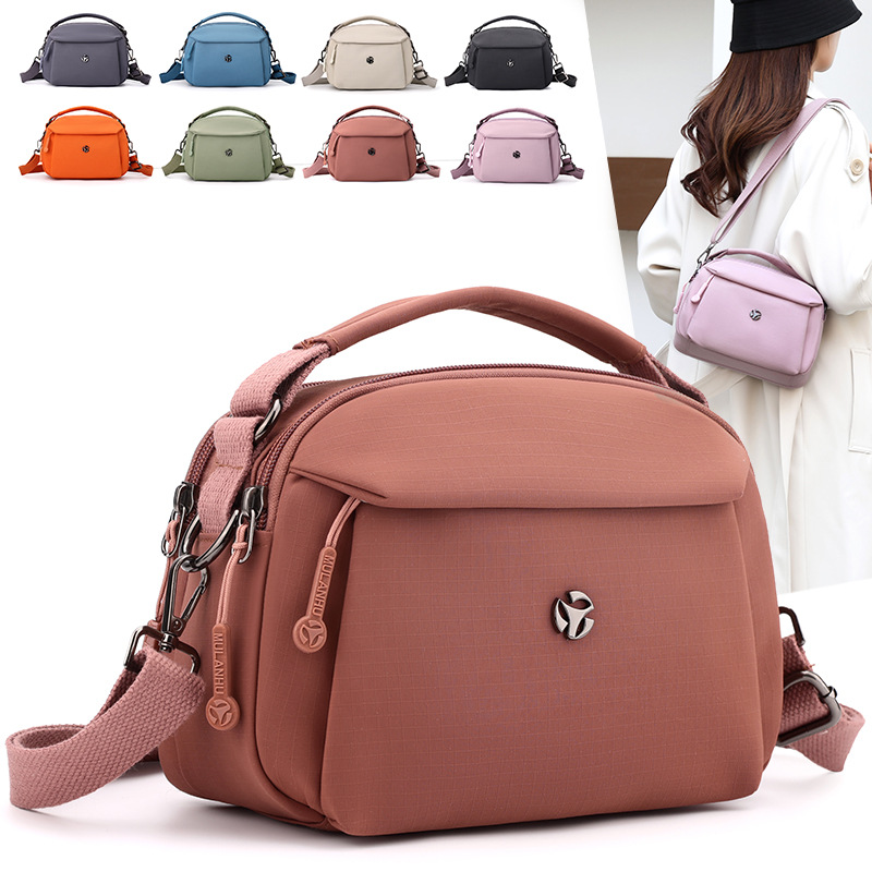 Simple Large Capacity Crossbody Bag Fashionable Water-repellent Shopping Bag Fashionable Nylon Cloth Bag Casual Women's Shoulder Bag