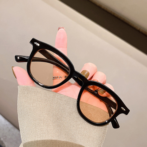 New trendy marine piece rice nail sunglasses, European and American retro small round frame sunglasses, cross-border color sunglasses